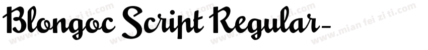 Blongoc Script Regular字体转换